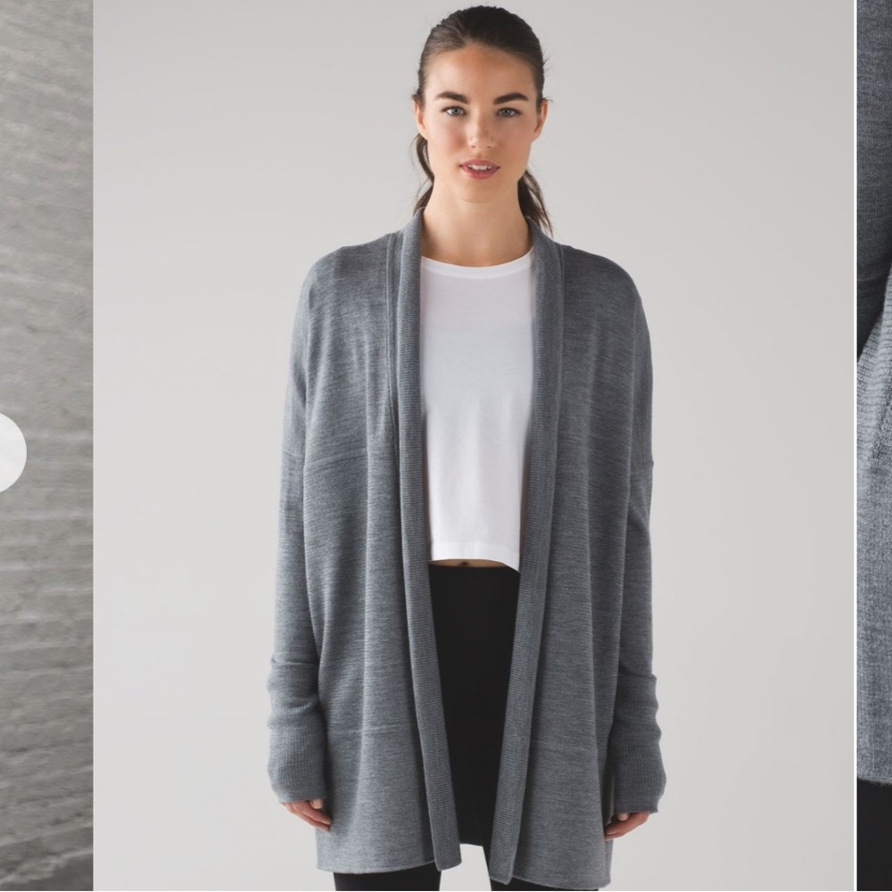 Lululemon sit in lotus wrap - size 8 - merino wool - gray - Picture 7 of 15
